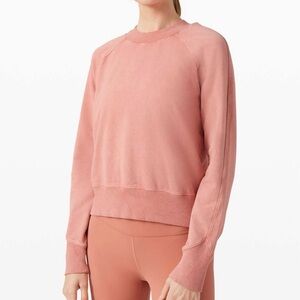 lululemon Ready to Roll Crew Sweatshirt Dye Acid Rubber Dye Rustic Coral